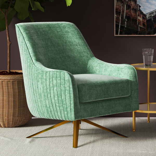 Elle Decor Adore Decor Jolie 360Degree Swivel Chair with Distressed